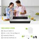 Bonsenkitchen Vacuum Sealer Machine | Compact Food Sealer for Kitchen Storage & Meal Prep | Multiple Modes | External Vacuum System | 5 Bags, Silver