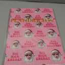 PlandRichW Funny Christmas Wrapping Paper - Pink Funny Santa with Heart Sunglasses - 40×28 Inch Unique Heavy Duty Fun Xmas Gift Wrap, 4 Folded Sheets for Women, Men Pack of 2