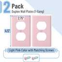 Bates- Duplex Receptacle Wall Plates, 2 Pack, Pink, Electrical Outlet Cover Plates, Electric Outlet Cover, Wall Outlet Cover, Outlet Plate, Outlet Wall Plate, Wall Outlet Cover Plate