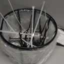 TQVAI 10 Inch Railing Planter - Fit for 1.5 to 3.5 Inches Railing - Adjustable Hanging Planters Outdoor Balcony Deck Flower Pot Holder Metal Baskets for Garden Orchid, Patio Ledge, 3 Pack, Black