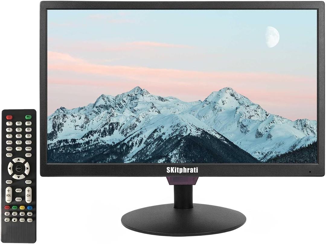 SKitphrati 20 Inch PC Monitor 1600x900 Screen Display with HDMI VGA BNC AV Ports, VESA Mounting, LED Monitor for PC, Laptop and Computer, Built-in Speaker