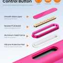 BXYJY for iPhone 17 Pro Magnetic Case with Kickstand, Camera Control, Compatible with MagSafe, Full Lens Protection, Military Grade Shockproof, Translucent Slim Thin Cover for iPhone 17 Pro, Hot Pink