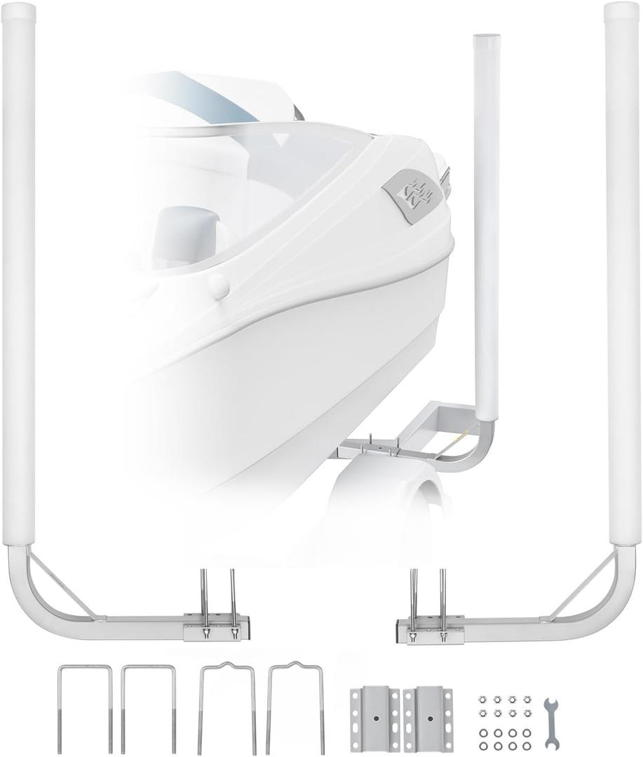 VEVOR Boat Trailer Guide, 16.7"- 60 Adjustable Design Trailer Guide Poles, 2PCS Trailer Guide-Ons for Ski Boat, Fishing Boat or Sailboat Trailer (48")