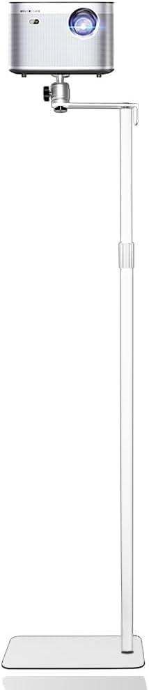 2-Be-Best Projector Stand 36-63in / 92-162cm Height Adjustable Projector Floor Stands Universal Projectors Mount Stand for Bed Sofa Compatible with HAPPRUN Anker XGIMI Upgraded Large Ball Head White