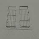 Bathroom Shelf with Towel Hooks Anti-Rust Organizer 2pcs Carbon Steel Shower Caddy Adhesive Tape Installation Hollow Bottom Design Wall-Mounted White