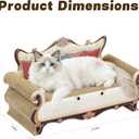 Luxury Cat Scratcher Sofa Bed, Cardboard Couch Shape Scratching Lounge, for Indoor Cats Kittens Kitties Rest&Play（23.6''*9.8''*12.6''）