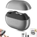 Electric Nail Clipper, Safe Electric Nail Clippers for Seniors, Adults, Kids, Babies, Upgraded 3-in-1 Nail File, Toenail Trimmer, Nail Cutter with Dust Storage & LED Light, Gifts for Mom Dad (Gray)