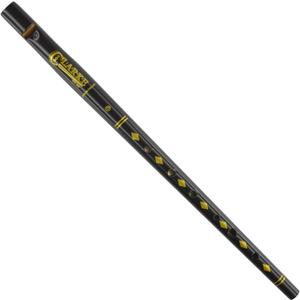 Clarke Original D Tinwhistle - Black with Gold Diamond Decor - a traditional Irish Celtic Penny Whistle (Key of D)