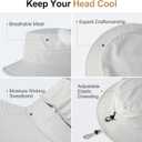 VOBOOM Sun Hats for Men Women Breathable Wide Brim Summer UV Protection Fishing Cap (Gray)