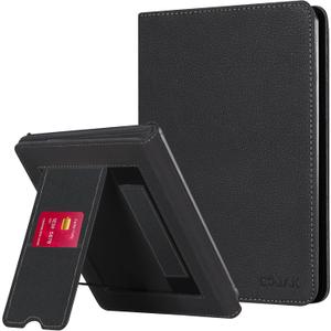 CoBak Stand Case for Kindle Paperwhite 12th Gen (7", 2024, SA568B SA569P) and Kindle Colorsoft Signature Edition  Not for 6.8" and 6" Models, Hand Strap, Auto Sleep Wake, Hard Shell, Snut Fit, Black