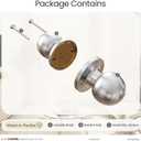 HOSOM 6 Pack Dummy Door Knob, Keyless Closet Door Knobs Satin Nickel Dummy Door Handle, Exterior/Interior Door Knob, Individual Non-Turning Single Side