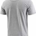 Mens Henley Shirts Short Sleeve Cotton Basic T-Shirts Classic Fashion Casual Shirt (Blue, L)