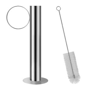 Stainless Steel Maple Syrup Hydrometer Test Cup for Sap Processing with Cleaning Brush, 10-Inch Test Cup for Precision Density Readings