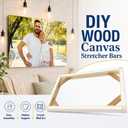 Texas Art DIY Wood Stretcher Bars for Canvas, Solid Wood Frame Kit, Easy to Assemble, Gallery Wrap for Oil Painting, Wall Posters, Customized Wooden Frame Kit for Diamond Painting, White, 18 x 32