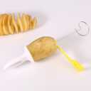 Manual Tornado Potato Spiral Cutter, Vegetable Spiralizer Crinkle Slicer Twisted Knife Kitchen Tool Perfect for Cucumbers Radishes and Spiral Vegetables