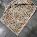 Ultra Soft Area Rug 8x10, Heritage Tapestry Inspired Geometric Lattice, Non Slip, Stain Resistant, Washable Area Rugs for Living Room, Bedroom(Beige, 8x10) (Pattern 12)