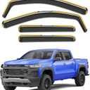 in-Channel Rain Guards Fit for Truck Chevy Colorado/GMC Canyon 2023 2024 2025 2026 Crew Cab Window Rain Guards Visors Vent Visors Window Deflector Vent Shades Car Accessories -4 pcs