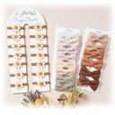 28 pcs Baby Toddler Girl Hair Ties with Bows and Daisy Flower, Neutral Linen Boutique Ouchless Hair Accessories for Girls' Fine Hair, No Damage Soft Elastic Pigtails Ponytail Holders