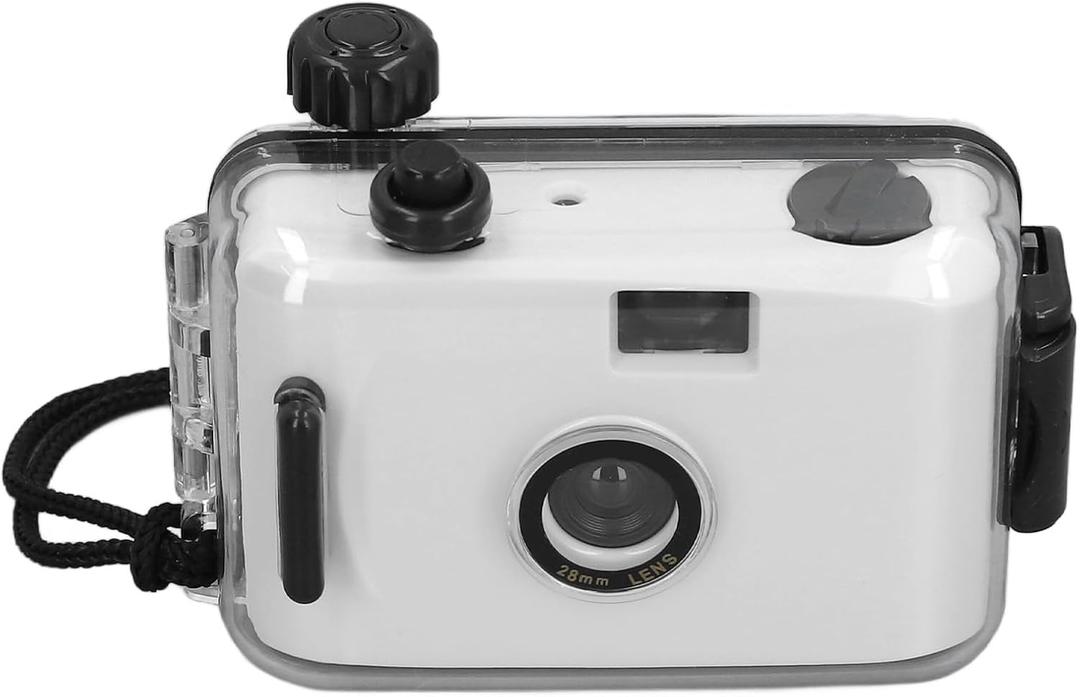 Disposable Film Camera, 35mm One Time Use Camera with 28MM F/9 Lens, Reusable Lightweight Vintage Camera for Kids (Black and White)