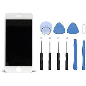 Screen Replacement for iPhone 6 LCD Touch Digitizer Display Glass [Black/White] 4.7inch with Tools [New G Wireless] (White)