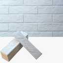 White Faux Brick Wall Tiles, 3D Thin Brick Veneers for Indoor Outdoor Wall Decoration, for TV Background, Bedroom, Bathroom, and Fence Wall Panels 76pcs 10 sq.ft