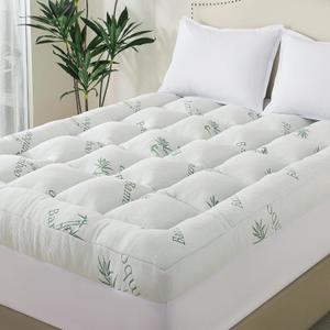 3 Inch King Size Memory Foam Mattress Topper for Back Pain Relief, Breathable Gel Memory Foam, Cooling Bamboo Viscose Air Layer, 1700 GSM Fill, Supportive Pillow Top Mattress Topper