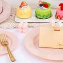 FLOWERCAT 200PCS Pink Plastic Plates Disposable Plates for Party - Heavy Duty Plastic Plates - 100 10" Pink Dinner Plates and 100 7" Pink Salad Plates for Weddings,Parties,Mother's Day