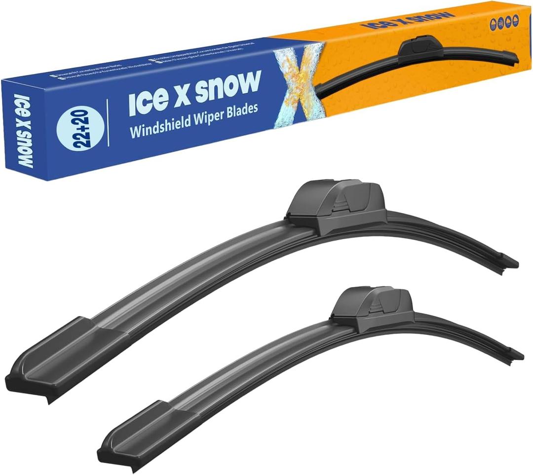 22"+20" Silicone Wiper Blades Oem Quality Premium All Seasons Windshield Wiper Blades (Pack of 2)