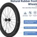 12/14/16/18/20 Inch Kids Bike Front Wheels Replacement with Solid Air Rubber Tire and Inner Tube, Bicycle Bike Wheels Don't Fit with Huffy Bike(13 Inch Wrench Included)