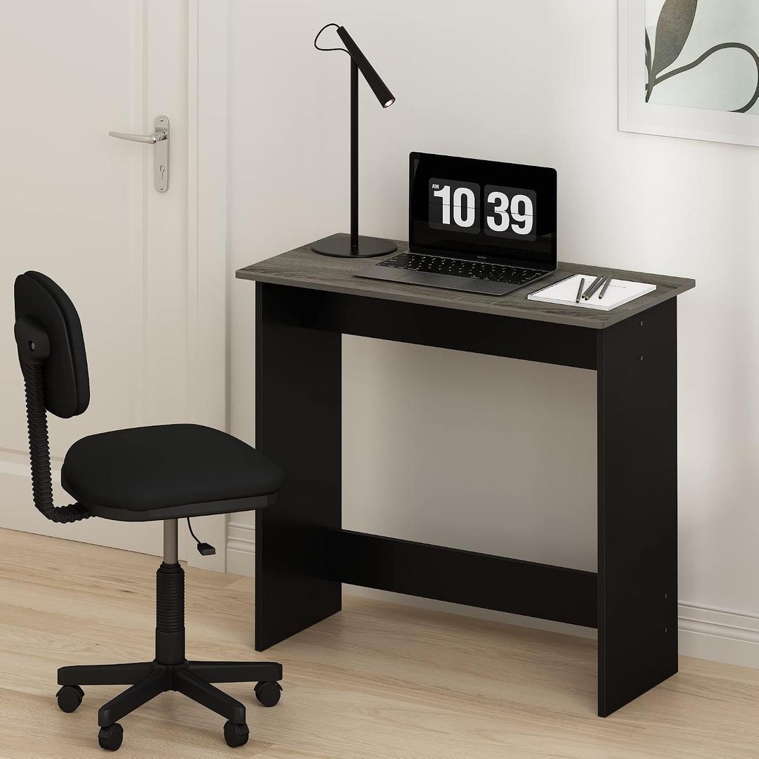 Furinno Simplistic 31-Inch Compact Computer Desk, Grey Oak, New 32-In Wide