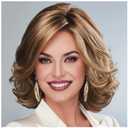 XIUFAXIRUSI XIUFAXIRUSI Short Brown Curly Wigs for Women Fashion Auburn Wavy Wig Heat Resistant Synthetic Hair Wigs for Daily,Halloween,Party