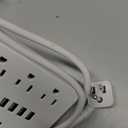 Surge Protector Power Strip - 8 Outlets(1250W/10A) 4 USB A2 USB C, 6FT Flat Plug Extension Cord, Wall Mount Multi Plug Outlet Extender, ETL Listed for Home, Dorm Room (White)