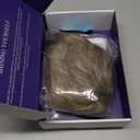 HAIRCUBE Human-hair Like Texture Blonde Mixed Off-white Short Pixie Cut Wigs for Women with Bangs Synthetic Replacement Wigs