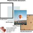JCJMY 16x18 Picture Frame Black for Poster Photo Picture, Horizontal and Vertical Formats for Wall Hanging, 16 x 18 Wall Gallery Poster Photo Frame for 16 by 18 Photos Posters, Black