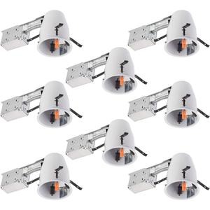 4 Inch Remodel Recessed Can, Air Tight IC Housing, with TP24 Connector and E26 Socket, UL-Listed, 8-Pack (Remodel Housing)