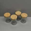 Set of 4 480ml Leakproof Glass Storage Jars with Bamboo Lids Meal Prep Containers for Salad,Pudding,Snacks,Yogurt