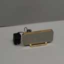 Peakeep Slim Digital Mirror Aesthetic Alarm Clock for Bedrooms Desk Decor  Plug in Electric Big LED Modern Small Clock for Office Living Room, Battery Backup, 6 Dimmers (Gold)