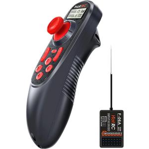 HOTRC DS-600 6CH 2.4GHz RC Transmitter and Receiver Remote Controller with DS 600 PWM 6 Channel Receiver for RC Boat (w/PWM RX)