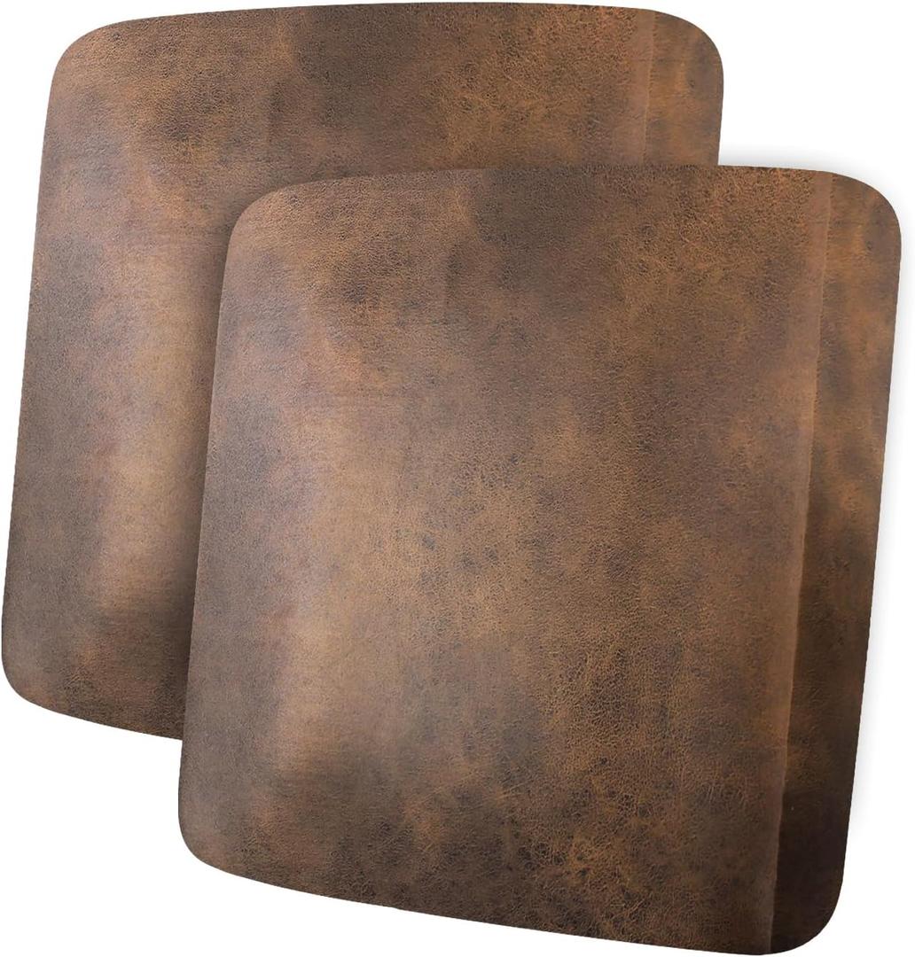 Leather Look Couch Cushion Covers Sofa Seat Slipcovers Sets Couches Furniture Protector for Sectional Armchair Loveseat Pets Kids Stretch Spandex Fabric (2 Cushion Loveseat, Dark Brown)