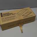 Handmade Toilet Tank Basket Topper & Vanity Tray Set of Natural Acacia Wood by DEMIGO, Created by Skilled Artisans, Smooth, Durable, Attractive Decor for Bathroom, Kitchen, Home, Spa (Brown)