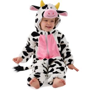 Spooktacular Creations Halloween Baby Cow Costume, Toddler Cow Jumpsuit (12-18months)