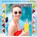 LemonRoad 48 Pcs Employee Appreciation Gifts Plastic Cups Bulk 17 oz Reusable Tumblers Team Thank You Inspirational Mugs with Lids Straws May You Be Proud of Gifts for Staff Coworker Teacher Nurses