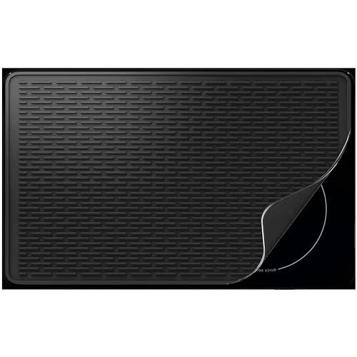 YUHFERA Stove Top Cover for Electric Stove - Silicone Stove Mat for Glass Top, Glass Cooktop Protector, XL Dish Drying Mats For Kitchen,Oven Covers for Electric Stove (Black,36 x 21)