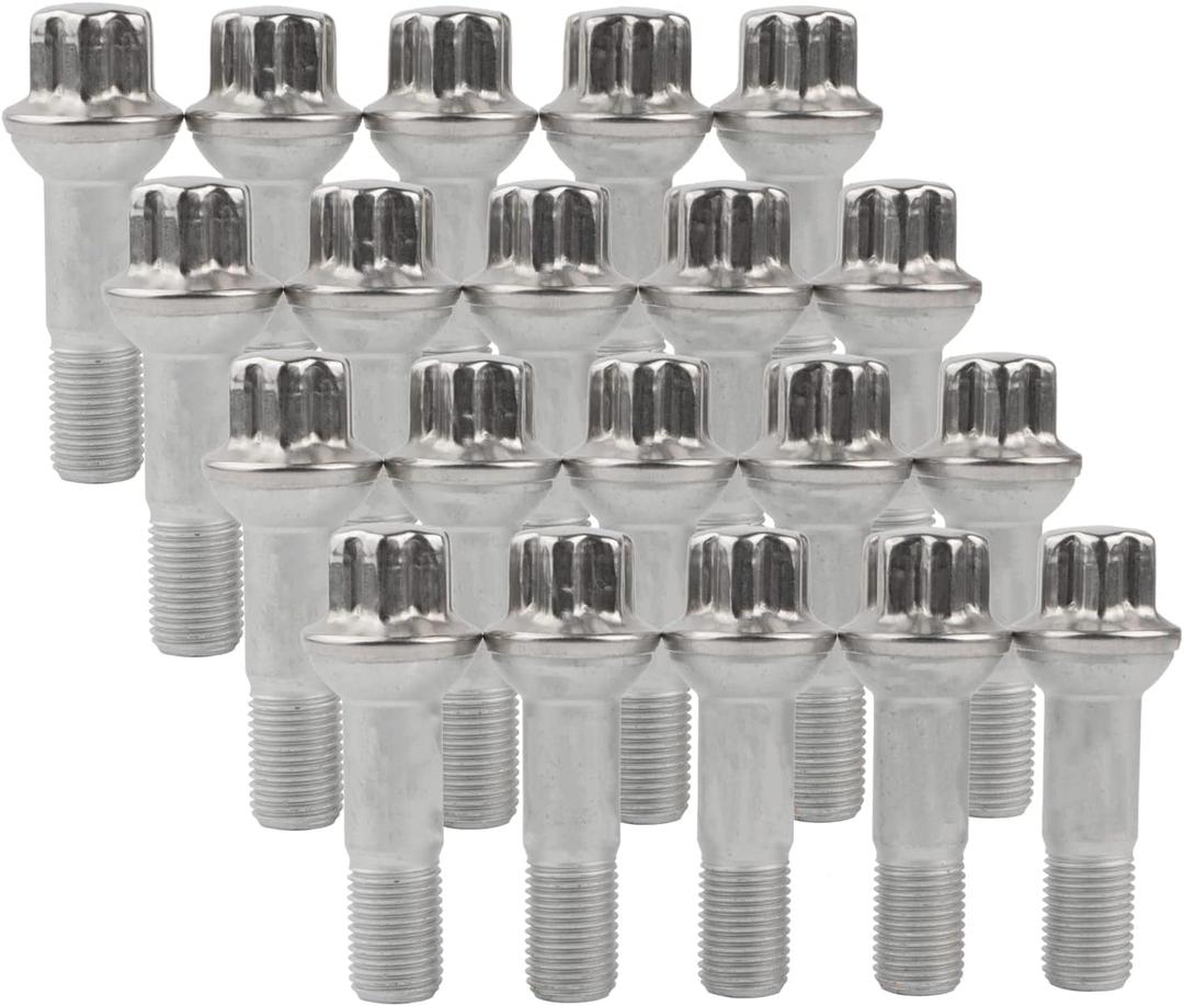 14mm x 1.5 Wheel Lug Bolt OE Factory Wheel 0009905407 Compatible with ML500 S550 CL63 ML350 GLK350 CL500 GL450, Pack of 20