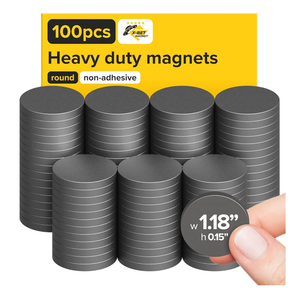 X-bet MAGNET Ceramic Magnets 100 pcs Bigger Size, diamter D30X4mm - Round Disc - Flat Circle Magnets Bulk for Crafts, Science & Hobbies - Perfect for Refrigerator, Whiteboard, Fridge