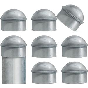 VIVIDA 1-3/8" Fence Post Caps, Chain Link Post Caps, Galvanized Steel, for 1-3/8" OD Pipe, Chain Link Fence Parts, 8 PCS