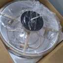 20" Gold Flush Mount Ceiling Fans with Lights, Boho Ceiling Fan with Light and Remote, Rattan with 6 Speeds for Bedroom, Nursery, Living Room, Small