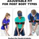 Golf Swing Trainer Aid, Adjustable Elastic Swing Correcting Arm Band, Golf Practice Accessories to Fix Chicken Wing, Golf Training Equipment Gifts for Golfers, Beginners and Players