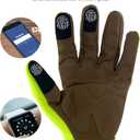 ZLUXURQ Gardening Gloves for Women and Men, Work Gloves for Yard Work (Large-9'', Fluorescent Green(touchscreen))