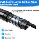 Carbon Fiber Telescopic Pole 4.7-30FT, Multi-Purpose Extendable Pole for Cleaning, Painting, Dusting, Lightweight Extension Pole - Upgraded Anti-Rotation Lock